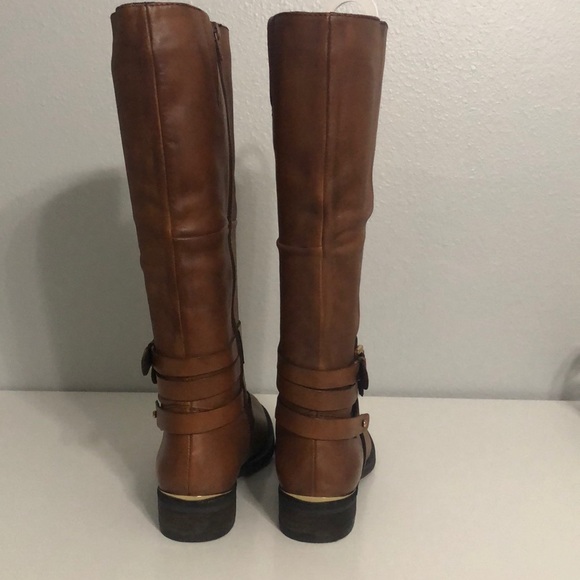 Steve Madden Cognac Leather Albany Boots - Picture 9 of 9